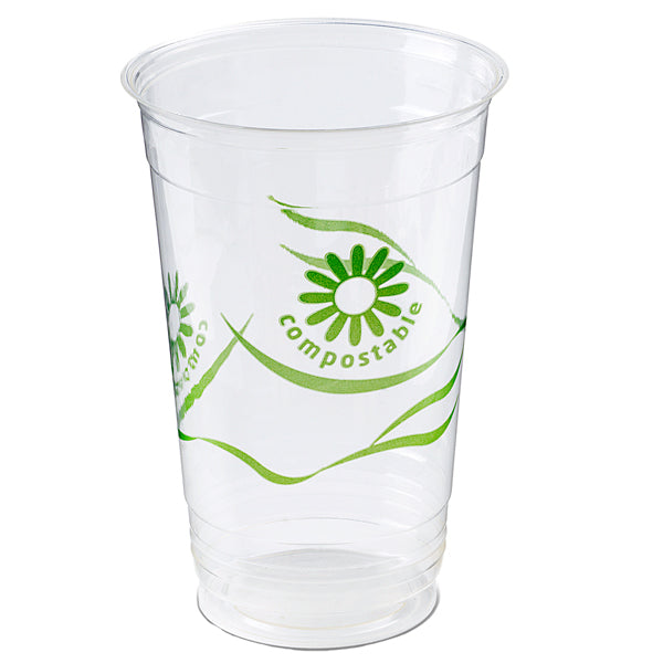 DOPLA - 07890 - Bicchieri birra in PLA - 400 ml - trasparente - Dopla Green - conf. 20 pezzi