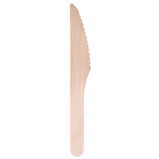 Signor Bio - WCK001BIO100B - Coltello monouso in legno - 16 cm - Signor Bio - conf. 100 pezzi