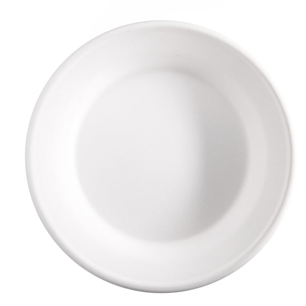 Signor Bio - BBC004BIO50B - Piatto tondo monouso - 680 ml - in canna da zucchero - Signor Bio - conf. 50 pezzi