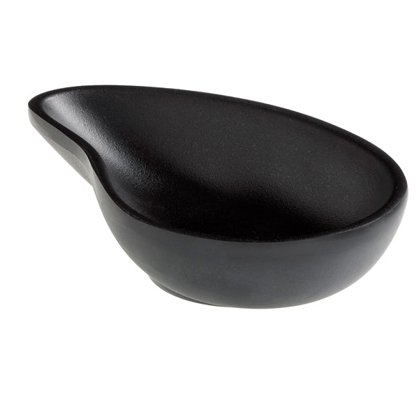 Leone - T8165.Z - Ciotola a goccia fingerfood - 10 x 6,5 x 2,4 cm - melamina - nero - Leone