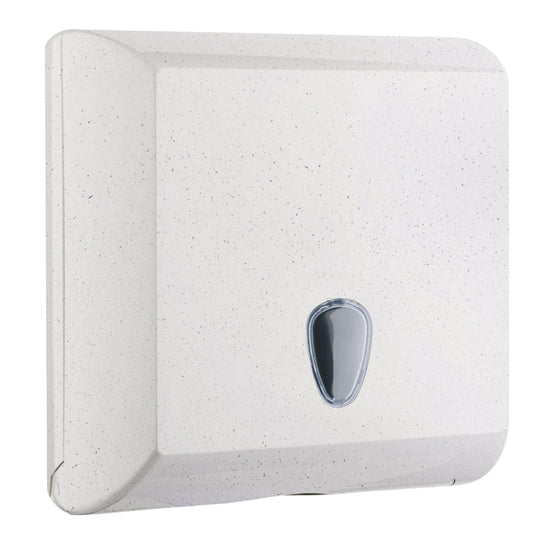 MAR PLAST - A708N1WD - Dispenser asciugamani Woodplastic - piegati a V e C - 300 x 136 x 290 mm - 500 fogli - bianco - Mar Plast
