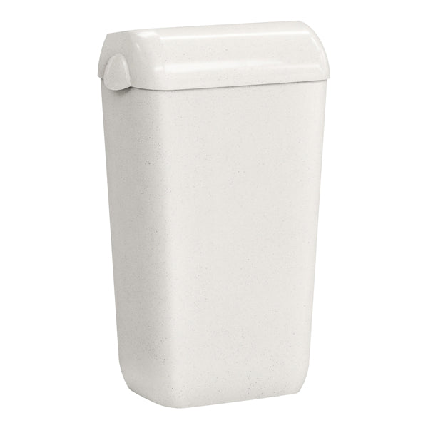 MAR PLAST - A740N1WD - Cestino gettacarte Woodplastic - con coperchio - 225 x 335 x 545 mm - 23 L - bianco - Mar Plast