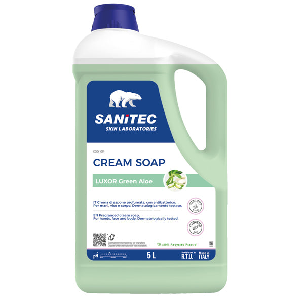 Sanitec - 1081 - Crema di sapone Luxor Green - 5 L - aloe - Sanitec