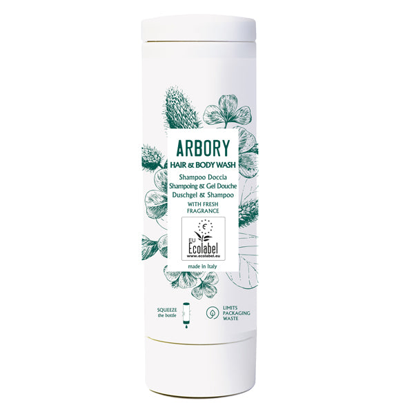 Arbory - AR2030 - Doccia shampoo Linea cortesia - per capelli e corpo - 300 ml - Arbory