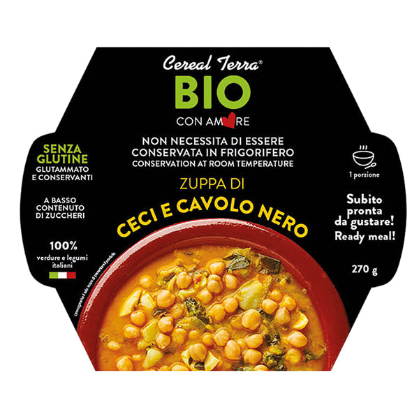 CerealTerra - 0039725 - Zuppa ceci e cavolo nero - 300 gr - Cereal Terra