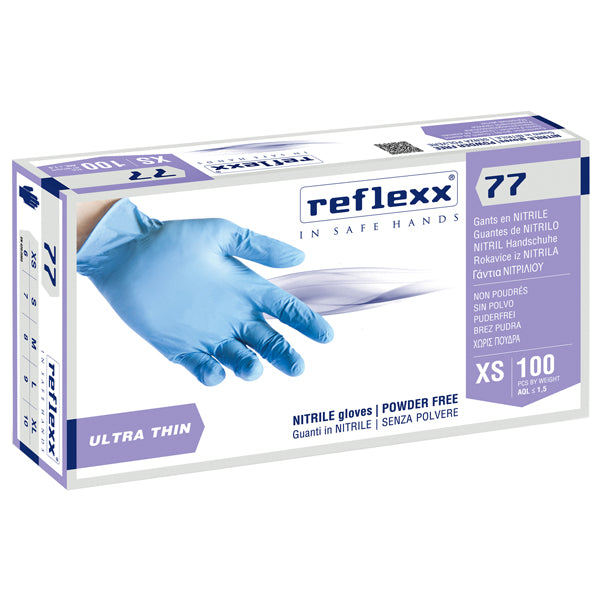 Reflexx - R77100-XL(10) - Guanti in nitrile R77100 - tg XL - azzurro - Reflexx - conf. 100 pezzi