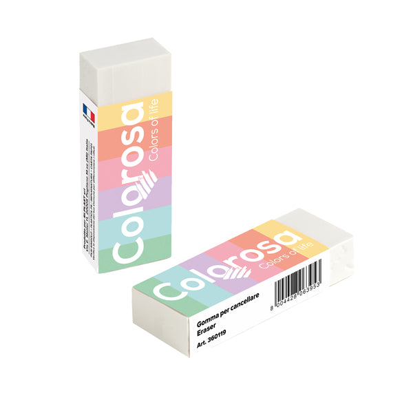RI.PLAST - 360119 - Gomma Colorosa Pastel - 6,2 x 1,2 x 2,2 cm - vinile - RiPlast - conf. 20 pezzi