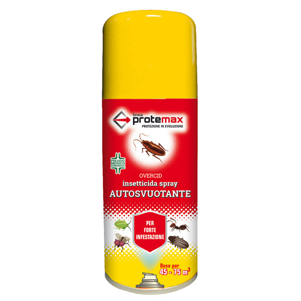 Protemax - PROTE301 - Insetticida spray Overcid - bomboletta autosvuotante - 150 ml - Protemax