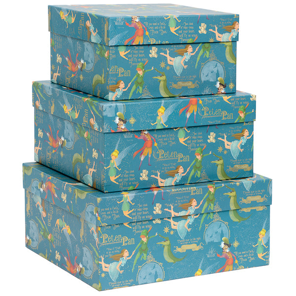 KARTOS - 12146000 - Set scatole regalo grandi - dimensioni assortite - fantasia Peter Pan - Kartos - conf. 3 pezzi