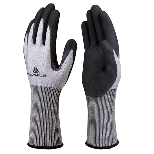 DELTAPLUS - VECUTC01GR08-VECUTC0 - Guanti da lavoro Venicut01 - schiuma di nitrile - taglia 08 - grigio-nero - Deltaplus