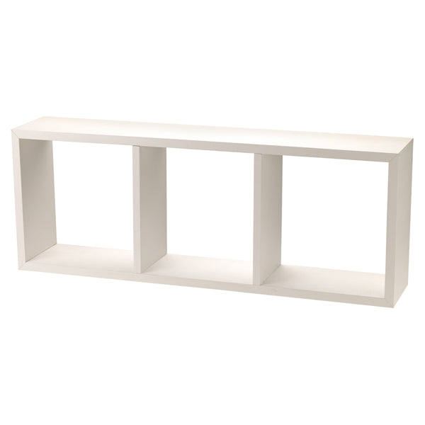 King Collection - M1106052-B - Scaffale Cubo - 3 ripiani MDF - 30 x 15 x 80 cm - bianco - King Collection