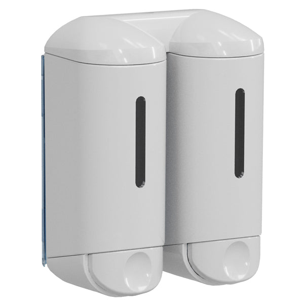 MAR PLAST - A94601 - Dispenser a muro Double Shower Small - per hotel - 0,17 L - bianco - Mar Plast