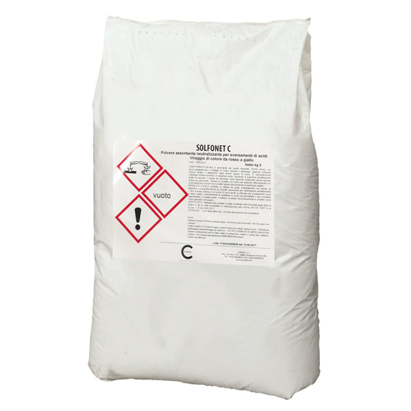 Carvel - DUS351 - Polvere assorbente Solfonet - per sversamenti acidi - 5 kg - Carvel