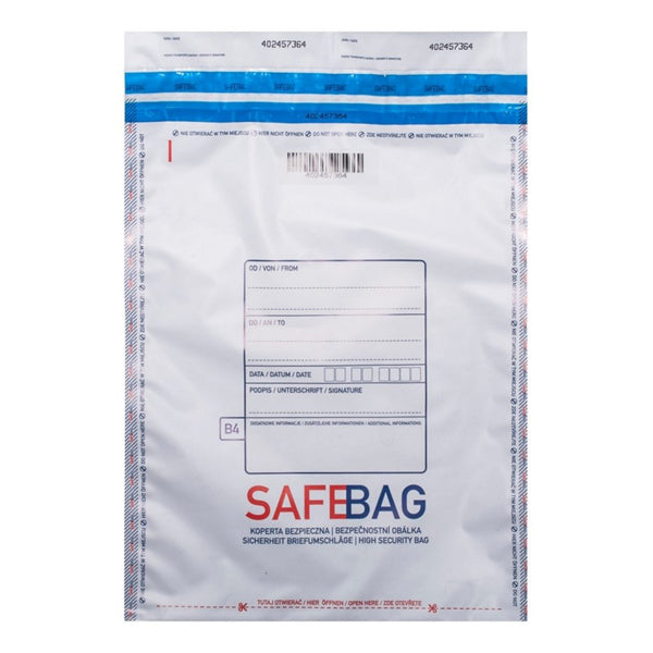 Bong Packaging - 68281 - Sacchetti di sicurezza Safe Bag - per corrieri - K70 - 14,4 x 24 + 4 cm - bianco - Bong Packaging - conf. 100 pezzi