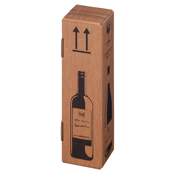 Bong Packaging - 222103020 - Scatola Wine Pack - per 1 bottiglia - 10,5 x 10,5 x 42 cm - Bong Packaging - conf. 20 pezzi