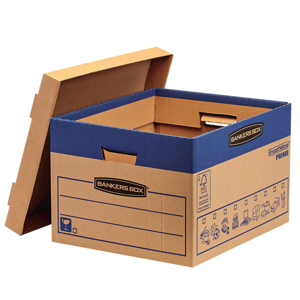 BANKERS BOX - 6204001 - Scatola SmoothMove Prime Fastfold - per traslochi - 47 L - cartone - Bankers Box