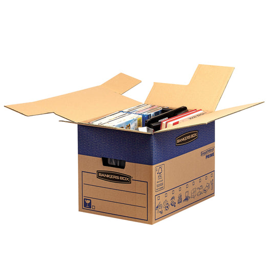 BANKERS BOX - 6205201 - Scatola SmoothMove Prime Fastfold - per traslochi - 37,5 L - cartone - Bankers Box