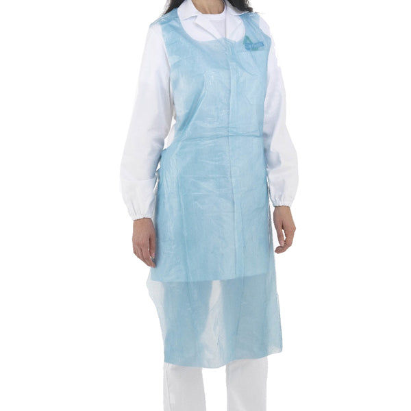 Linea Flesh - 1660 - Grembiulino detectabile - in rotolo - taglia unica - PE - blu - Linea Flash - conf. 100 pezzi