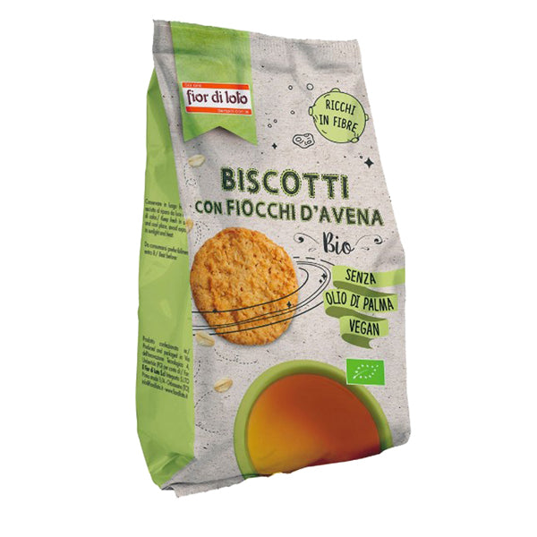 Fior Di Loto - 0700076 - Biscotti biologici - con fiocchi di avena - 350 gr - Fior Di Loto