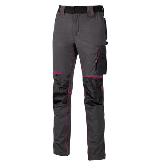 U-Power - PE145GF-M - Pantaloni da donna Atom Lady - taglia M - grigio-fucsia - U-power