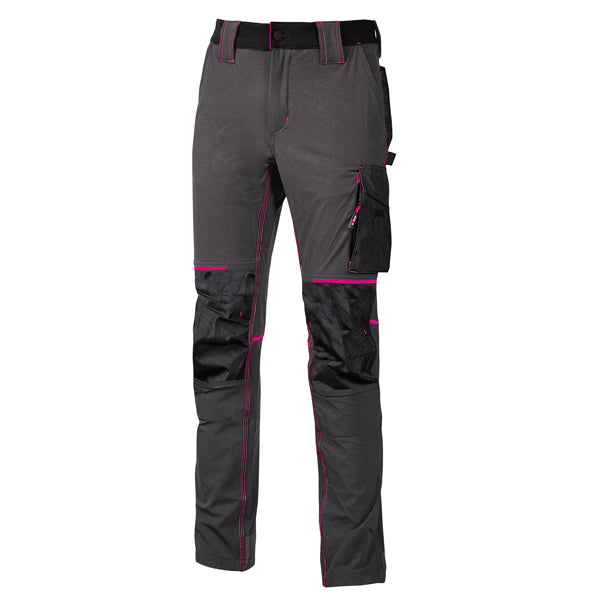 U-Power - PE145GF-L - Pantaloni da donna Atom Lady - taglia L - grigio-fucsia - U-power