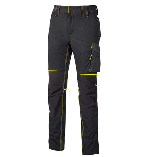U-Power - FU258BC-M - Pantalone da donna World - taglia M - grigio-giallo - U-power
