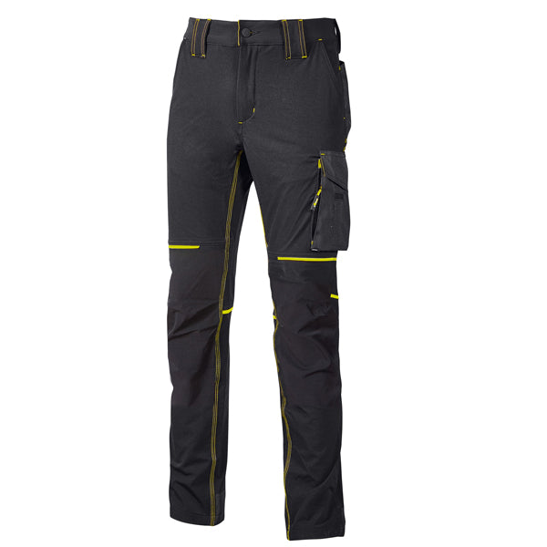 U-Power - FU258BC-L - Pantalone da donna World - taglia L - grigio-giallo - U-power