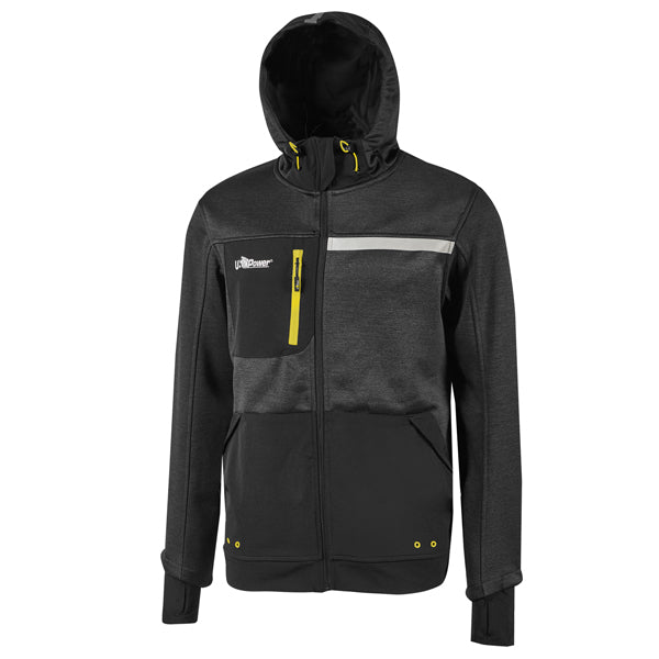U-Power - FU275BC-L - Felpa Galaxy - taglia L - nero-giallo - U-power