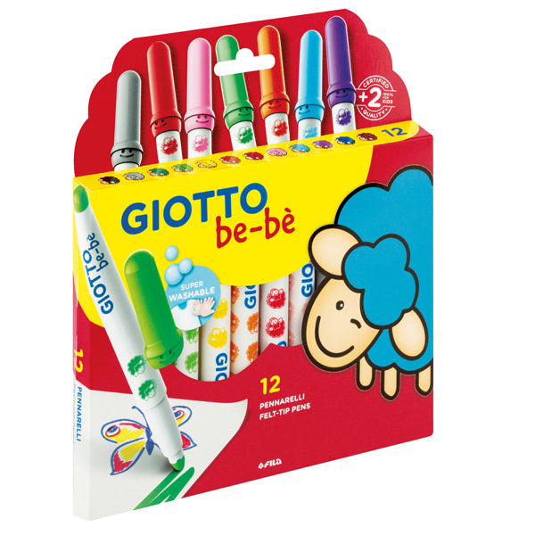 GIOTTO BEBE - F478200 - Pennarelli BebE' - colori assortiti - Giotto - conf. 12 pezzi