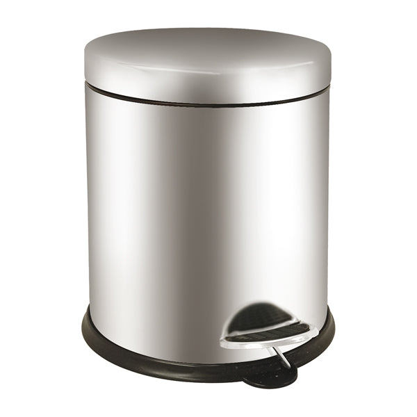 MEDIALINTERNATIONAL - 913050 - Pattumiera a pedale Bin Basic - 5 L - acciaio inox - Medial International