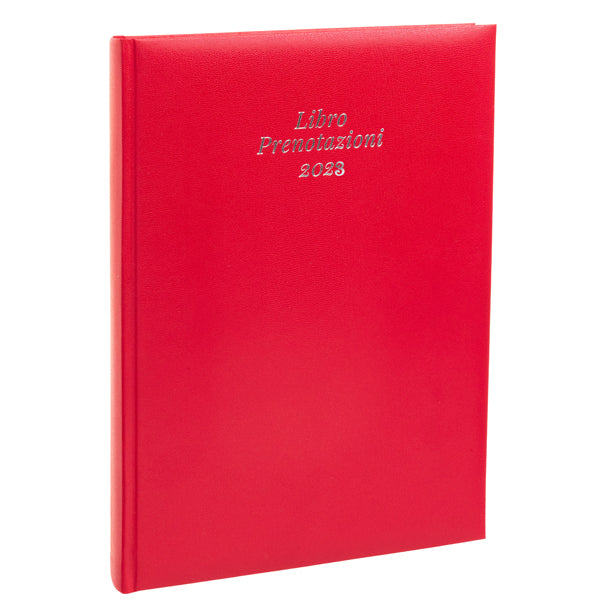 No Brand - 9641RIS08 - Libro prenotazioni ristorante 2024 - copertina similpelle imbottita - 21 x 30 cm - rosso