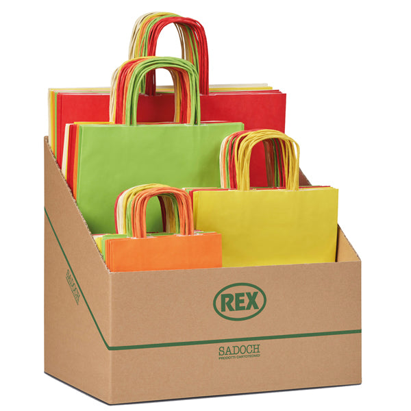 REX SADOCH - SNEBBLIT - Shopper Allegra - formati assortiti - colori chiari - Sadoch - expo 100 pezzi