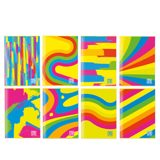 BLASETTI - 8124 - Maxiquaderno One Color Fantafluo - A4 - 1 rigo - c-margine - 21 fogli - 80 gr - BM