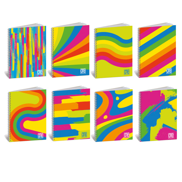 BLASETTI - 8129 - Maxiquaderno One Color Fantafluo - spiralato - A4 - 1 rigo - 60 fogli - 80 gr - BM