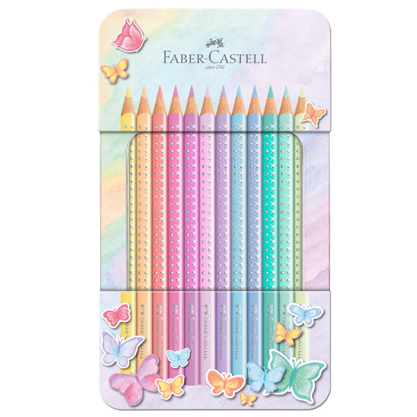 FABER-CASTELL - 201910 - Astuccio matite colorate Sparkle Pastel - colori assortiti - Faber Castell - conf. 12 pezzi