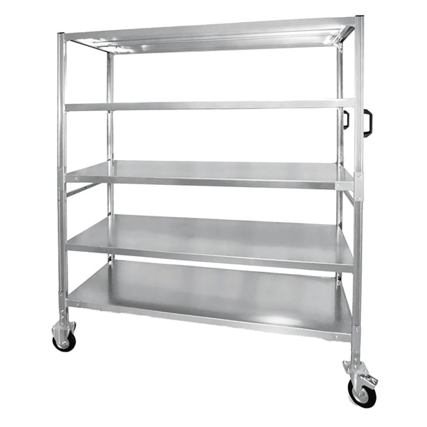 Tecnotelai - S9107 - Carrello da lavoro - 5 piani - 151 x 67 x 165,5 cm - 300 kg - zincato - Tecnotelai
