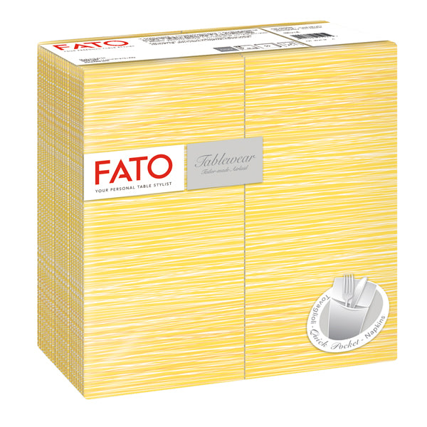 FATO - 88471000 - Quick pocket linea Millerighe - 40 x 40 cm - mimosa - Fato - conf. 40 pezzi - 99189 -  Conf. da 1 Pz.