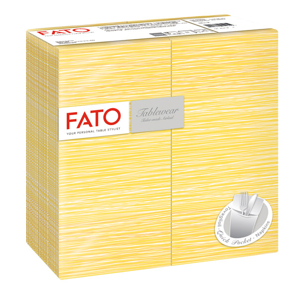 FATO - 88471000 - Quick pocket linea Millerighe - 40 x 40 cm - mimosa - Fato - conf. 40 pezzi - 99189 -  Conf. da 1 Pz.