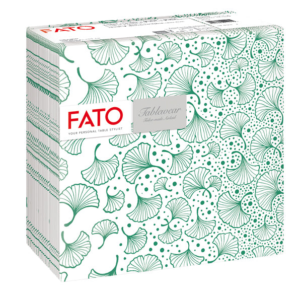 FATO - 88453800 - Tovagliolo linea AirLaid - carta - 40 x 40 cm - biloba-verde foresta - Fato - conf. 50 pezzi - 99190 -  Conf. da 1 Pz.