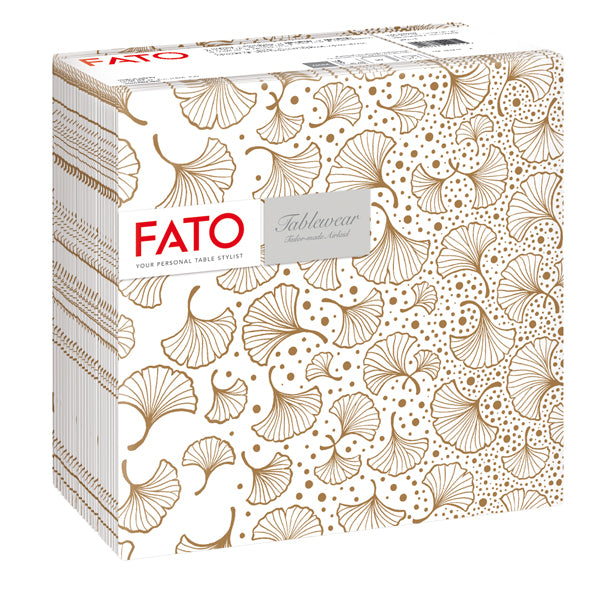 FATO - 88453600 - Tovagliolo linea AirLaid - carta - 40 x 40 cm - biloba-nocciola - Fato - conf. 50 pezzi - 99192 -  Conf. da 1 Pz.