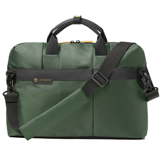 IN TEMPO - 9216JBL24 - Borsa Office Bag Job slim - 43 x 33 x 10 cm - tessuto tecnico - verde - In Tempo