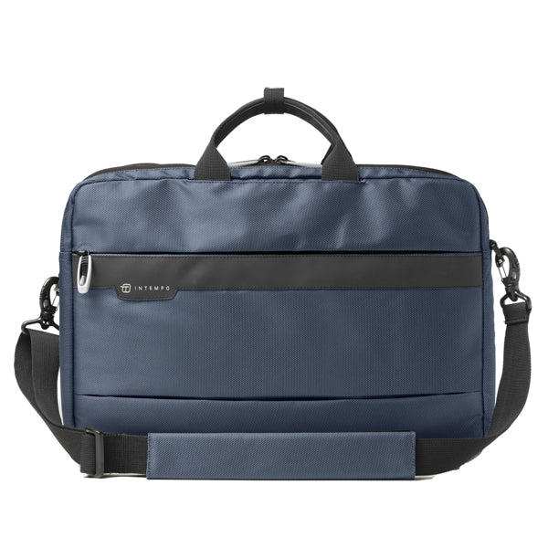 IN TEMPO - 9236JBL32 - Borsa Office Bag Job - 44 x 34 x 12 cm - tessuto tecnico - blu - In Tempo