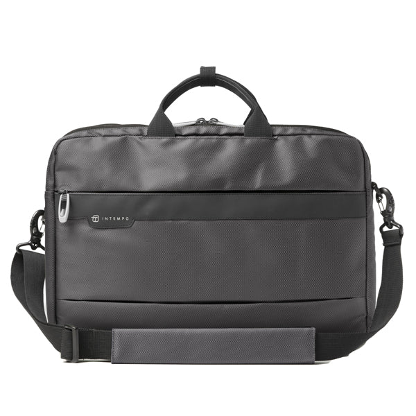 IN TEMPO - 9236JBL34 - Borsa Office Bag Job - 44 x 34 x 12 cm - tessuto tecnico - antracite - In Tempo