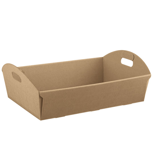 SCOTTON - 7744C - Cesto - 43 x 30 x 11 cm - cartone onda - avana - Scotton