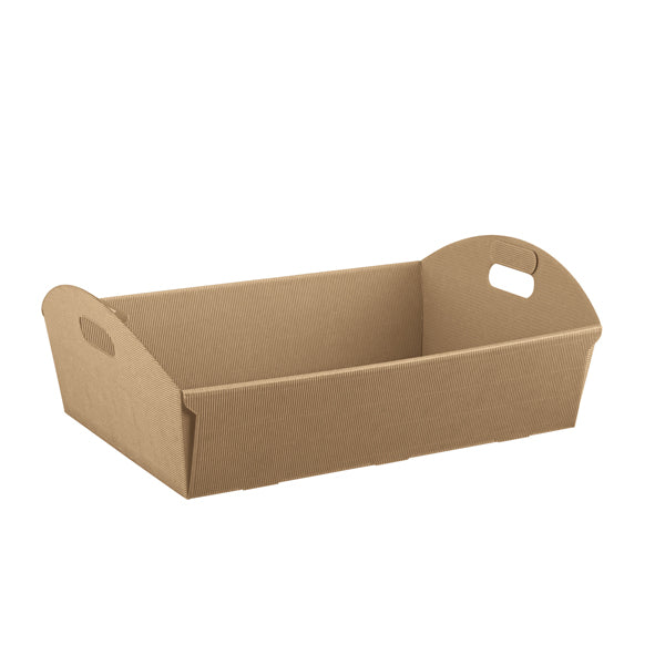 SCOTTON - 7742C - Cesto - 32 x 22 x 8,5 cm - cartone onda - avana - Scotton