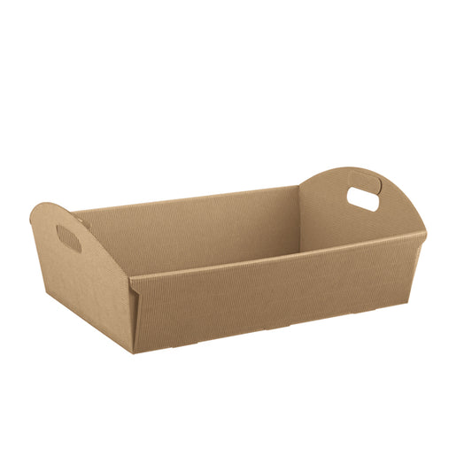 SCOTTON - 7742C - Cesto - 32 x 22 x 8,5 cm - cartone onda - avana - Scotton