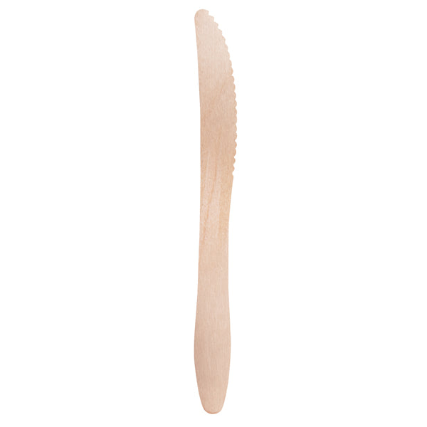 Signor Bio - WCK100BIO100C - Coltello monouso in legno - 16,5 cm - Signor Bio - conf. 100 pezzi - 99427 -  Conf. da 1 Pz.