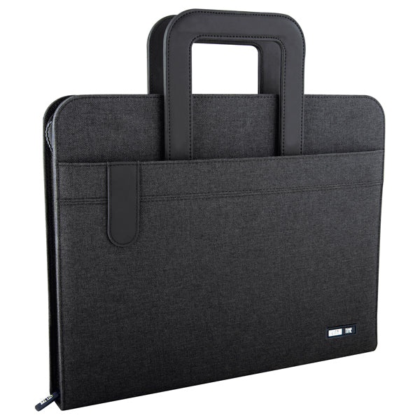 City Time - 61920 - Portablocco Flap - con manici - tessuto - nero - A4 - City Time - 99502 -  Conf. da 1 Pz.