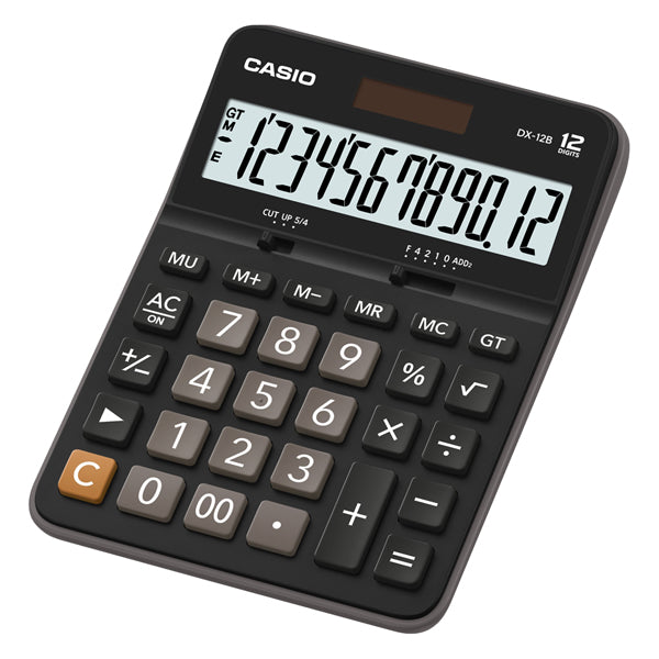 CASIO - DX-12B-W-EC - Calcolatrice da tavolo DX-12B - 12 cifre - nero - Casio - 99548 -  Conf. da 1 Pz.