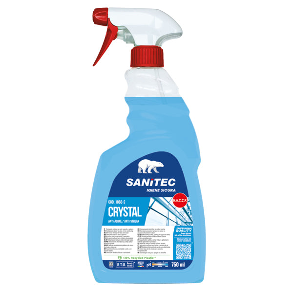 Sanitec - 1866-S - Detergente multiuso Crystal Vetri - antialone - 750 ml - Sanitec - 99580 -  Conf. da 1 Pz.